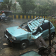 Damage from heavy rains and winds due to Cyclone Tauktae in Mumbai